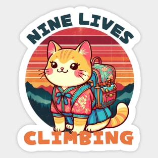 Hiking neko Sticker